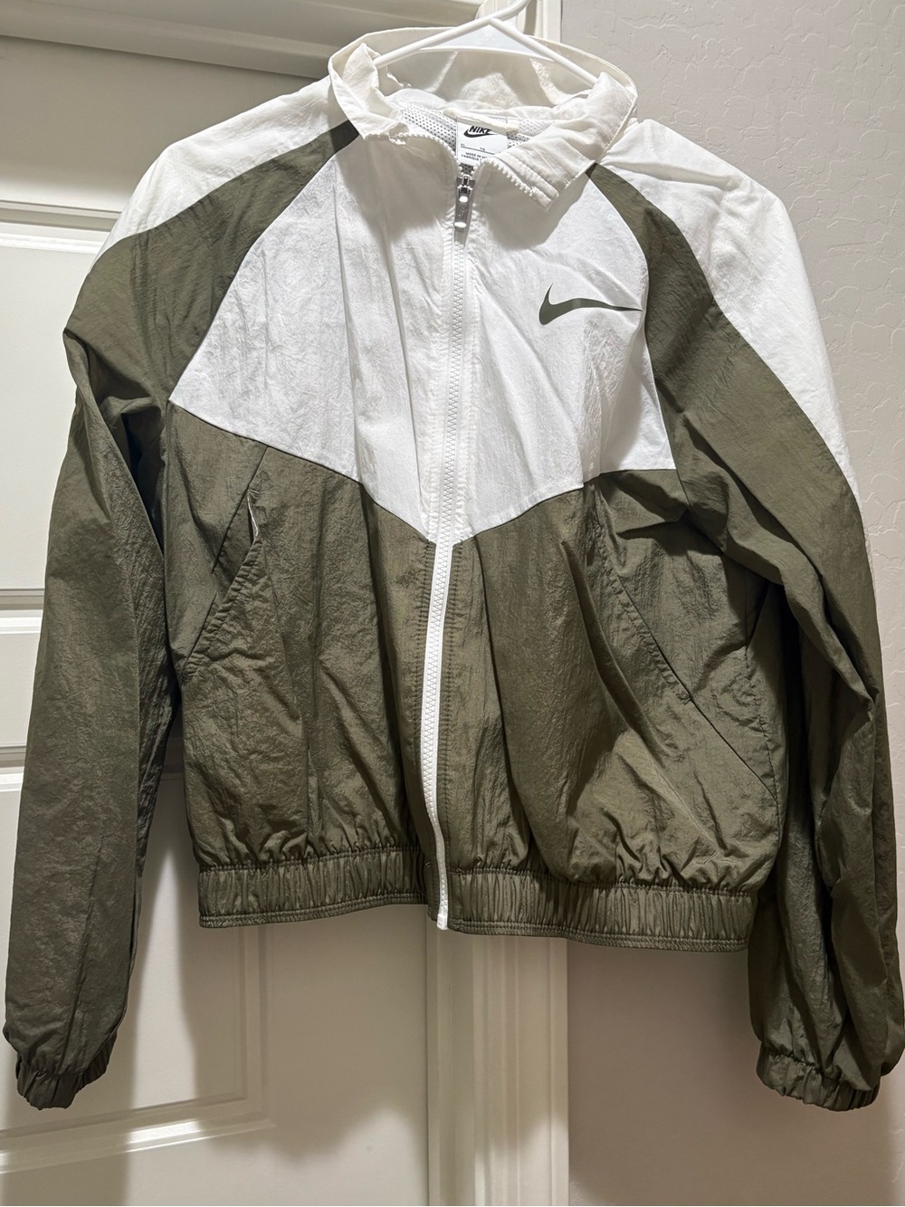 Nike Olive & White Retro Track Jacket